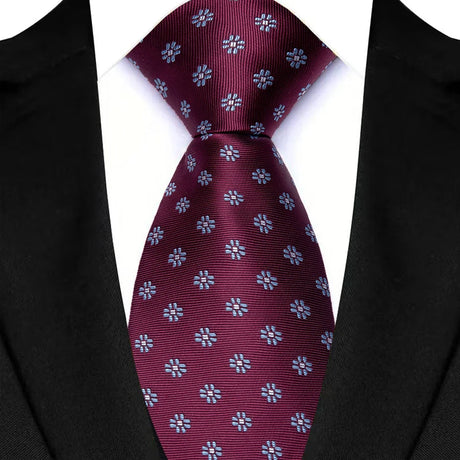 Red Yellow Blue Green Polka Dot Flower 8cm Classic Business Necktie