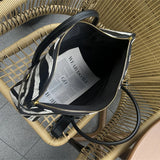 compartment Zebra Print Handbag