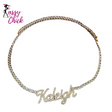 Zircon Customized Name Necklace Sassy Chick Logo
