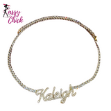 Zircon Customized Name Necklace Sassy Chick Logo