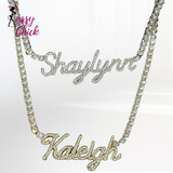 Zircon Customized Name Necklace Sassy Chick Logo