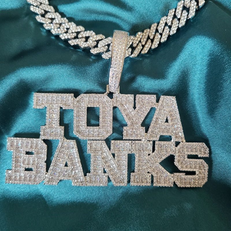 Zirconia Custom Name Necklace Pendant