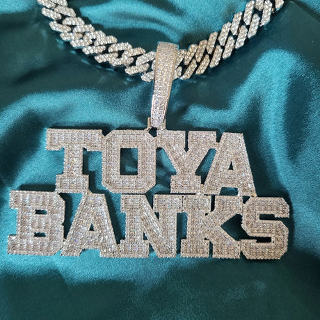 Zirconia Custom Name Necklace Pendant