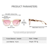 Luxury cat eye sunglasses women acetate frame UV400 lenses