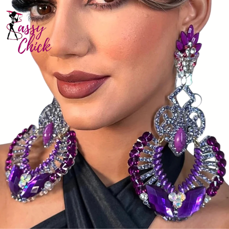 Aesthetic Bling Crystal Earrings Sassy Chick
