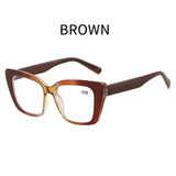 Square frame anti blue light reading glasses for women and men