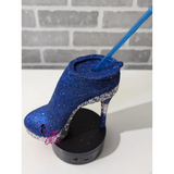 Blue Custom Stiletto Heel Tumbler Cup with Sassy Chick Logo