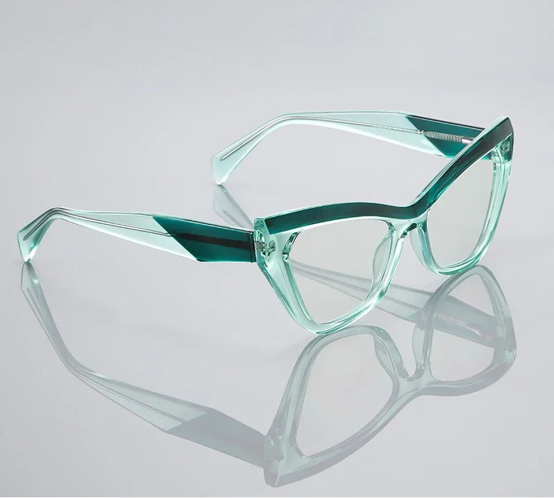 Women’s cat eye blue light blocking prescription eyeglasses frame