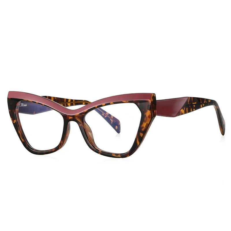 Women’s cat eye blue light blocking prescription eyeglasses frame