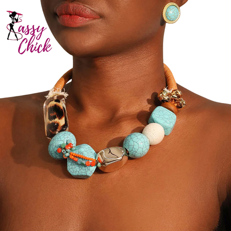 Bohemian Statement Big Beads Necklace SAssy Chick
