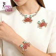 Brooch Rhinestone Inlaid Enamel Crab Necklace Bracelet Sassy Chick