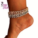 Chunky Rhinestone Cuban Bracelet Sassy Chick