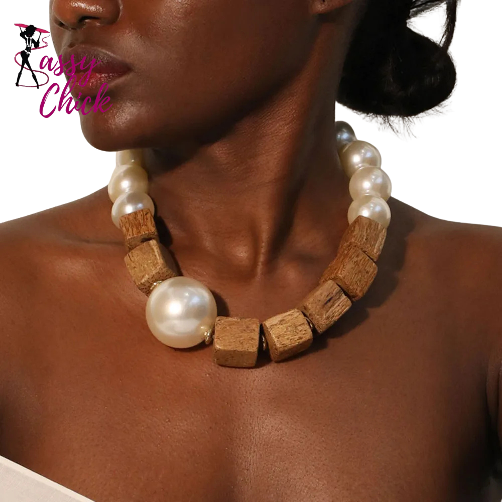Collar Big Beads Handmade Statement Necklace Sassy Chick