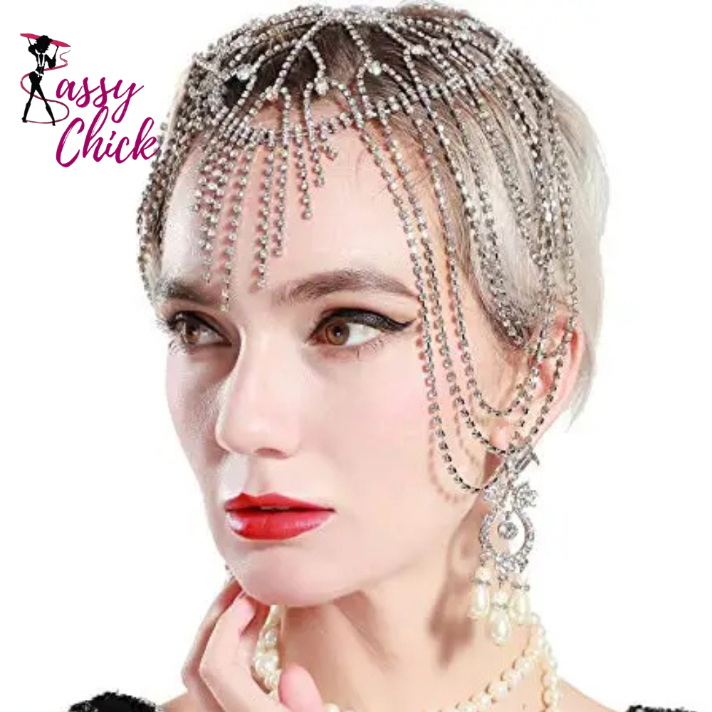 Crystal Bridal Flapper Headpiece Sassy Chick