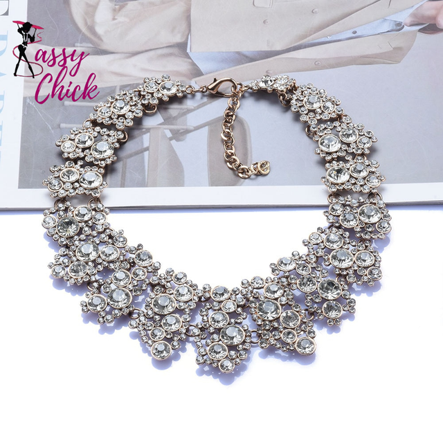 Crystal Pearls Necklace Sassy Chick