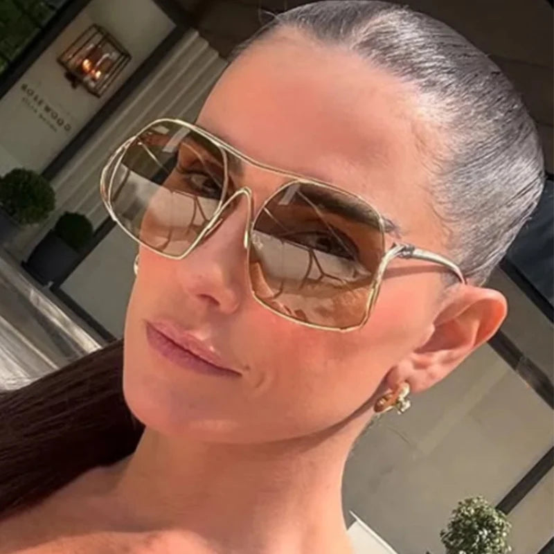 Women’s Double Bridge Pilot Sunglasses | Luxury Style