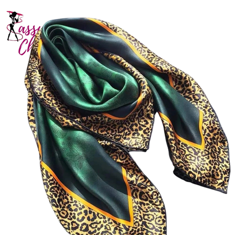Emerald Green Silk Scarf assy Chick