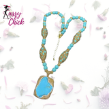 Exaggerated Square Turquoise Natural Stone Jewelry Sassy Chick