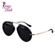 Geometric polarized sunglasses with acetate metal frame for men and women Sassy Chick