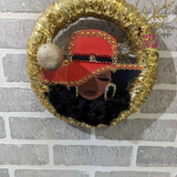 Gold Orange Lady Wreath Sassy Chick Logo