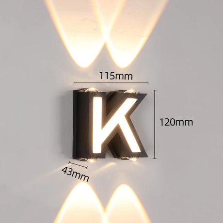 IP65 waterproof LED wall lamp for indoor and outdoor use, mounted on wall