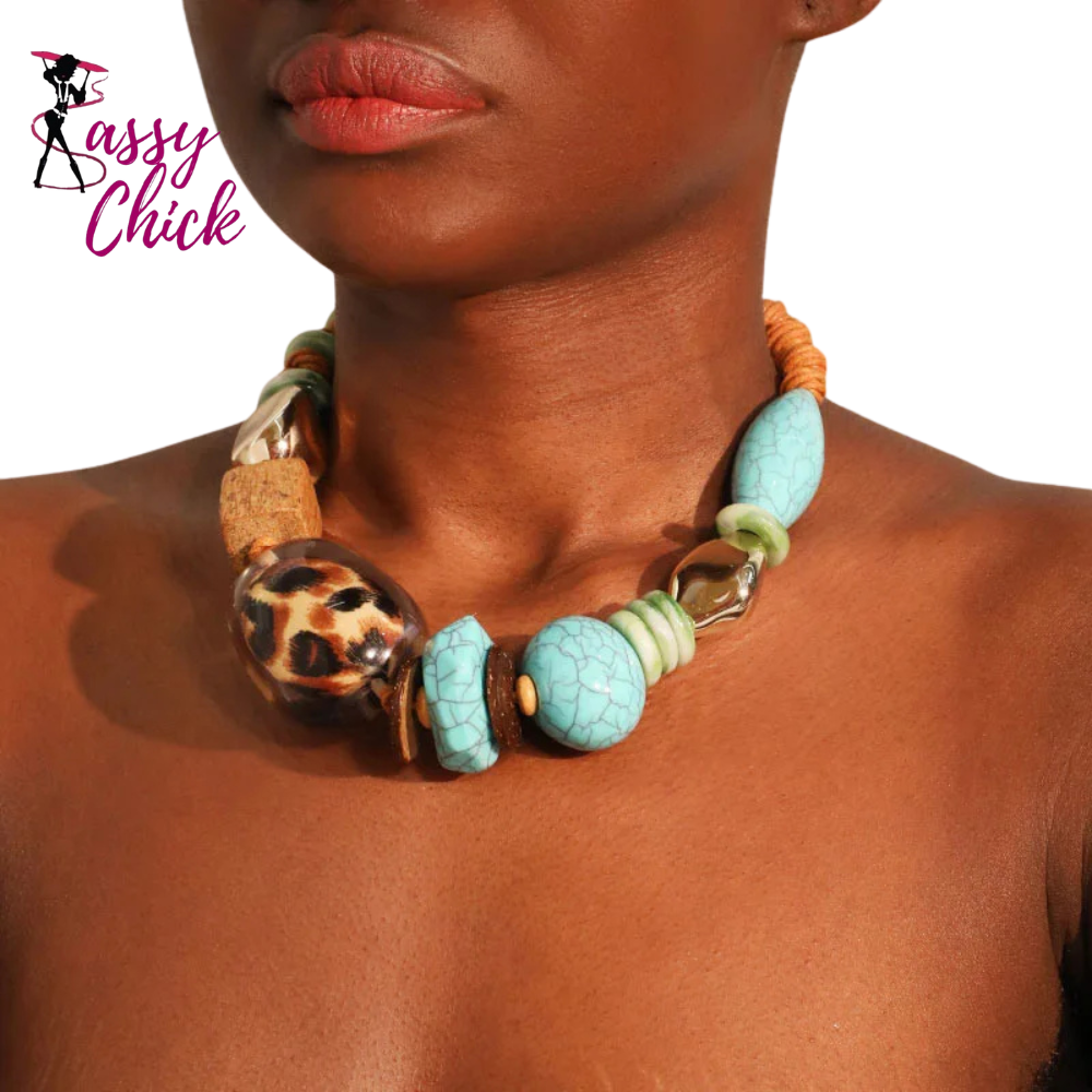 Handmade Bohemian Statement Beads Necklace Sassy Chick