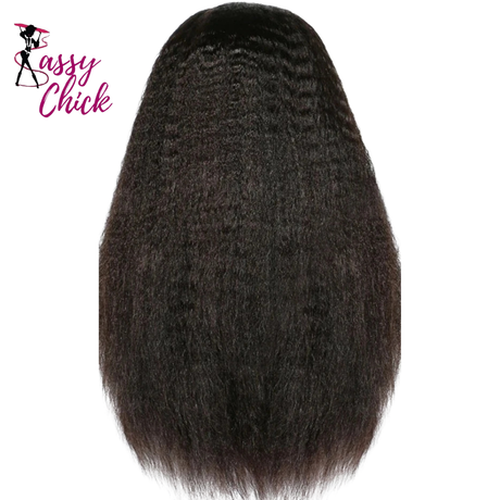 Kinky Straight Human Hair Wig Sassy Chick