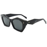 Leopard print polygon sunglasses with acetate frame UV400 lenses for men and women