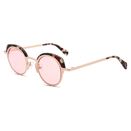 Women luxury cat eye sunglasses with acetate metal frame and UV400 lenses