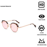Women luxury cat eye sunglasses with acetate metal frame and UV400 lenses
