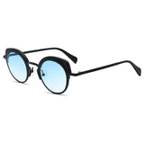 Women luxury cat eye sunglasses with acetate metal frame and UV400 lenses
