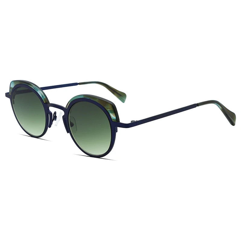 Women luxury cat eye sunglasses with acetate metal frame and UV400 lenses