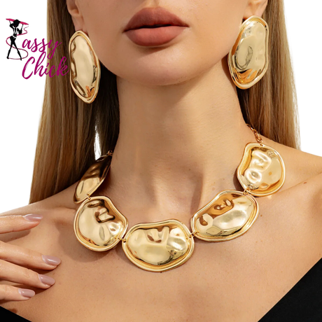 Luxury Exaggerated Punk Geometric Torques Jewelry Set Sassy Chick