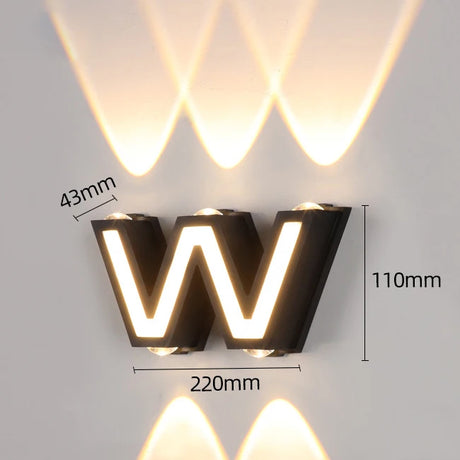 IP65 waterproof LED wall lamp for indoor and outdoor use, mounted on wall
