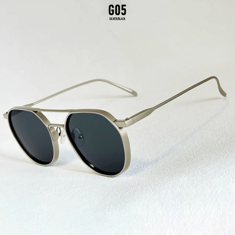 Oval vintage sunglasses for men with UV400 protection