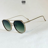 Oval vintage sunglasses for men with UV400 protection