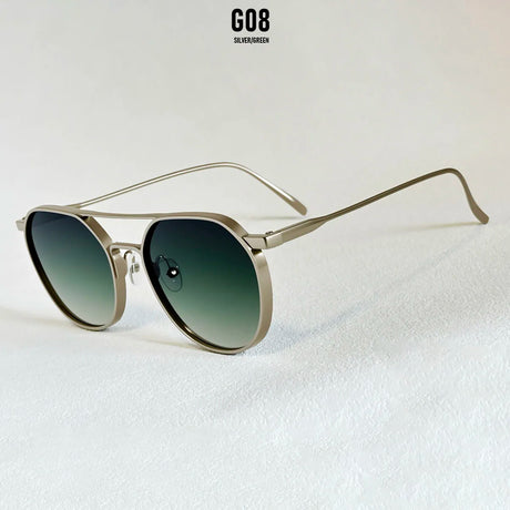 Oval vintage sunglasses for men with UV400 protection