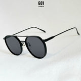 Oval vintage sunglasses for men with UV400 protection