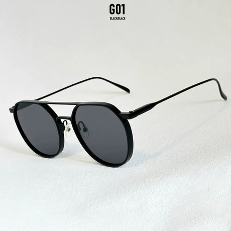 Oval vintage sunglasses for men with UV400 protection