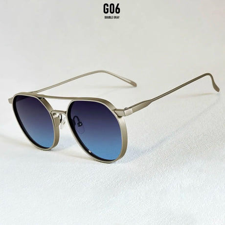 Oval vintage sunglasses for men with UV400 protection