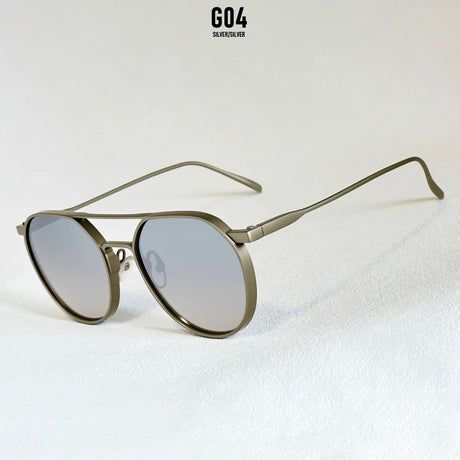 Oval vintage sunglasses for men with UV400 protection