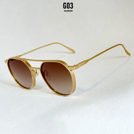 Oval vintage sunglasses for men with UV400 protection