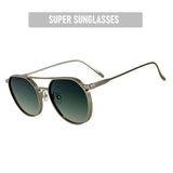 Oval vintage sunglasses for men with UV400 protection