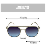 Oval vintage sunglasses for men with UV400 protection