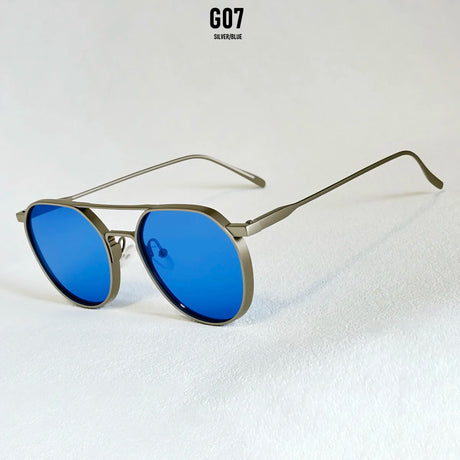 Oval vintage sunglasses for men with UV400 protection