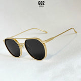Oval vintage sunglasses for men with UV400 protection