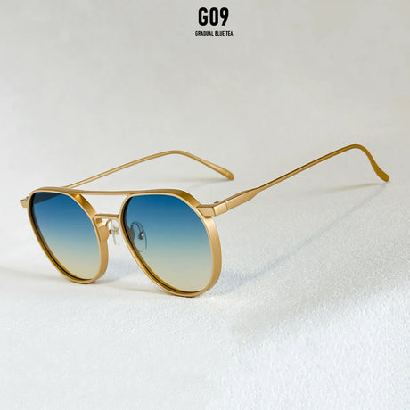 Oval vintage sunglasses for men with UV400 protection