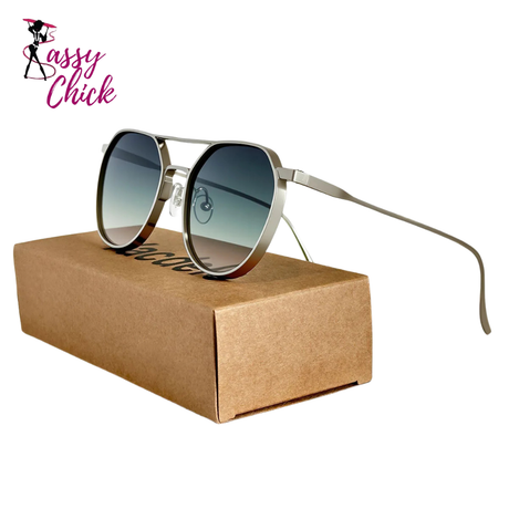Oval vintage sunglasses for men with UV400 protection
