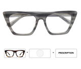 Women's oversized cat eye acetate optical glasses frame