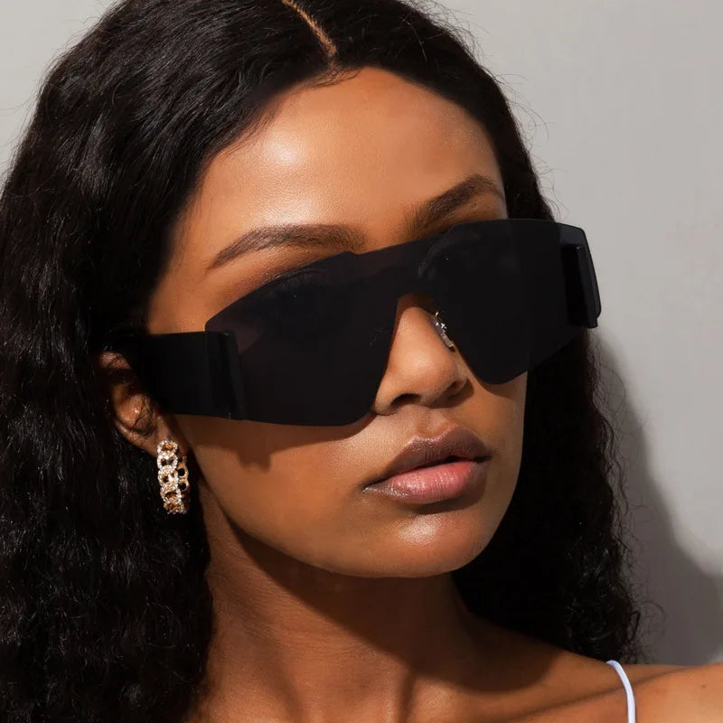 Oversized Frameless Sunglasses for Women | UV400